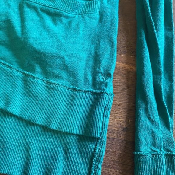 American Eagle Cardigan Button Up V Neck Sweater Green Women’s XS Y2K Academia - Picture 4 of 6